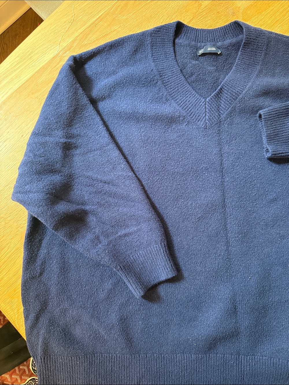 Gap CashSoft Navy V-Neck Sweater